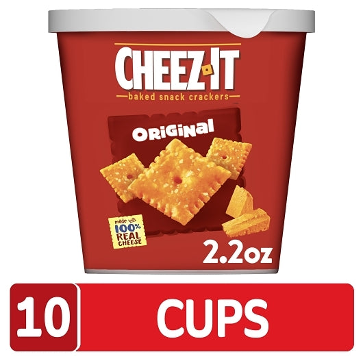 10 Count Cheez-It Original On the Go Cups, 2.2 oz Each
