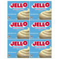 Jell-O Coconut Cream Pudding Mix 6 Pack, Instant Dessert, Easy No Bake Pudding & Pie Filling