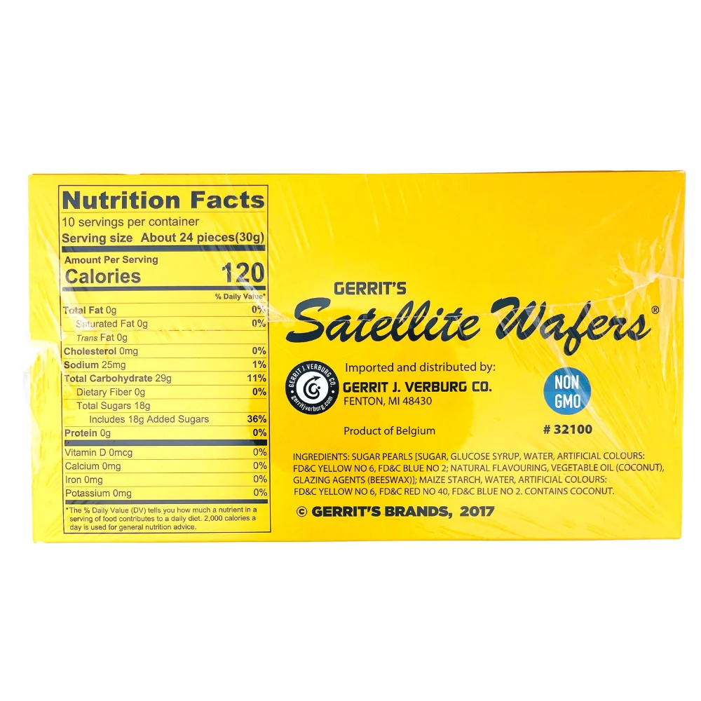 Gerrit’s Satellite Wafers Candy 240 Count Bulk Pack, Flying Saucer Candy with Assorted Candy Beads, Nostalgic Crispy Treat