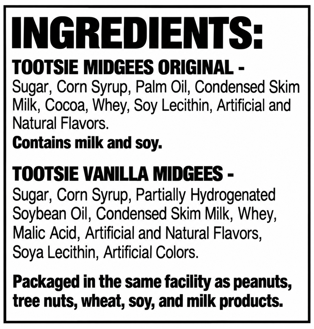 Tootsie Roll Original & Vanilla Midgees Candy Mix, 1 lb Bag