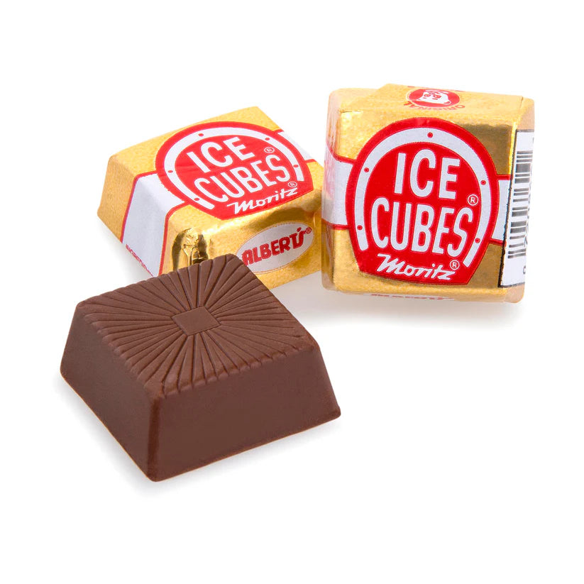 Albert's Chocolate Ice Cubes Candy 100 Count Tray, Individually Wrapped Creamy Chocolate Candy Squares, Classic Nostalgic Treat