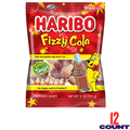 HARIBO Fizzy Cola Gummy Candy 12 Pack (5oz Each), Sour Cola Bottle Gummies, Soft & Chewy Sweet Snacks