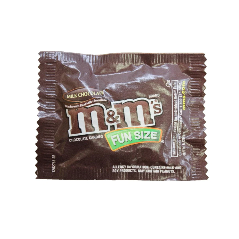 M&M’s Milk Chocolate Candy Fun Size Packs, Crunchy Shell & Creamy Center, Bulk Sharing Pack