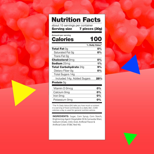 Cinnamon Bears Gummy Candy 1 lb Bulk Bag, Sweet & Spicy Red JuJu Bears, Classic Chewy Candy