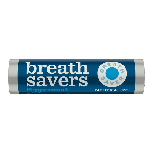 Breath Savers Sugar Free Peppermint Mints Pack of 6 Rolls Long Lasting Fresh Breath