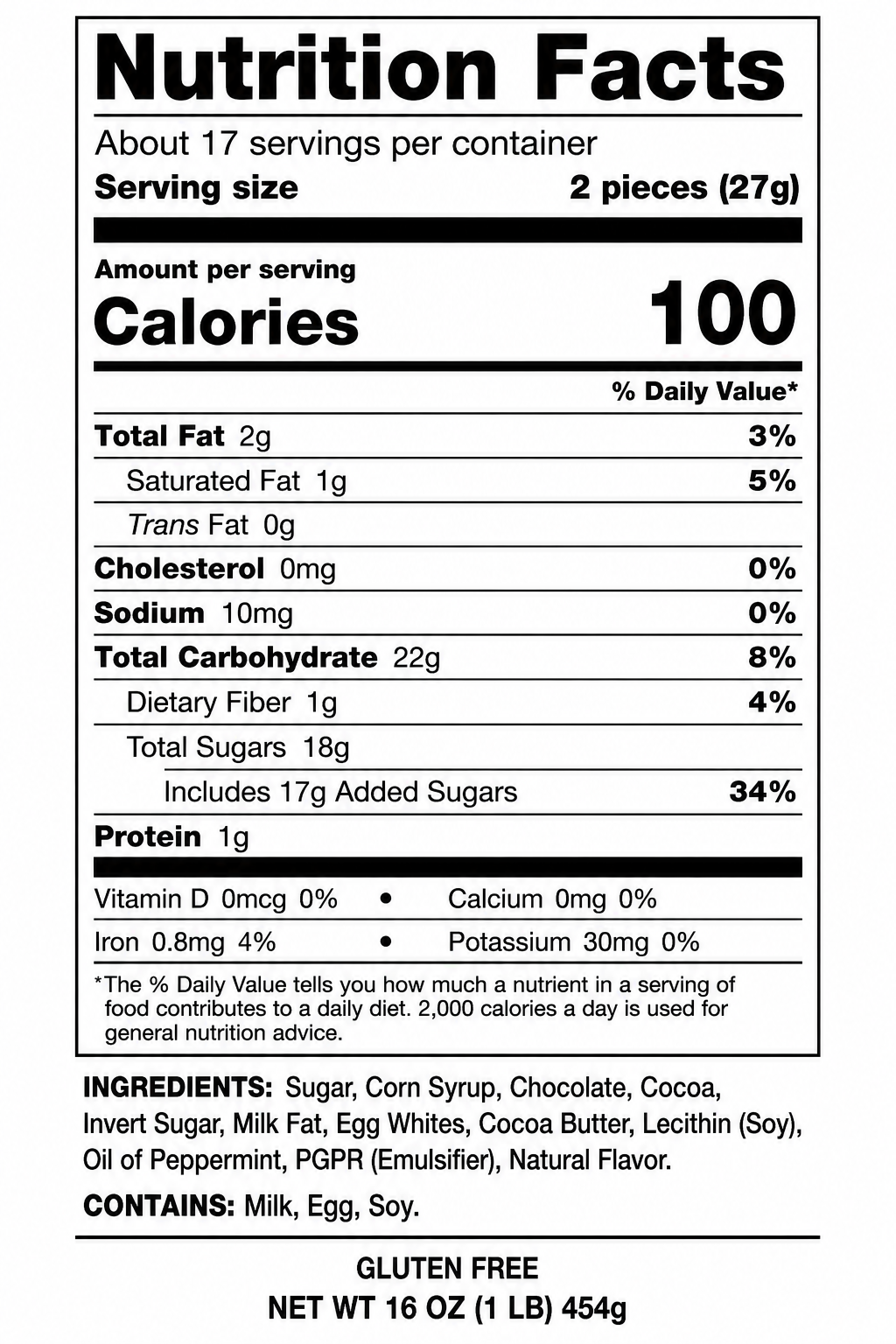 York Peppermint Patties, Individually Wrapped, 1 lb Bulk Candy Bag