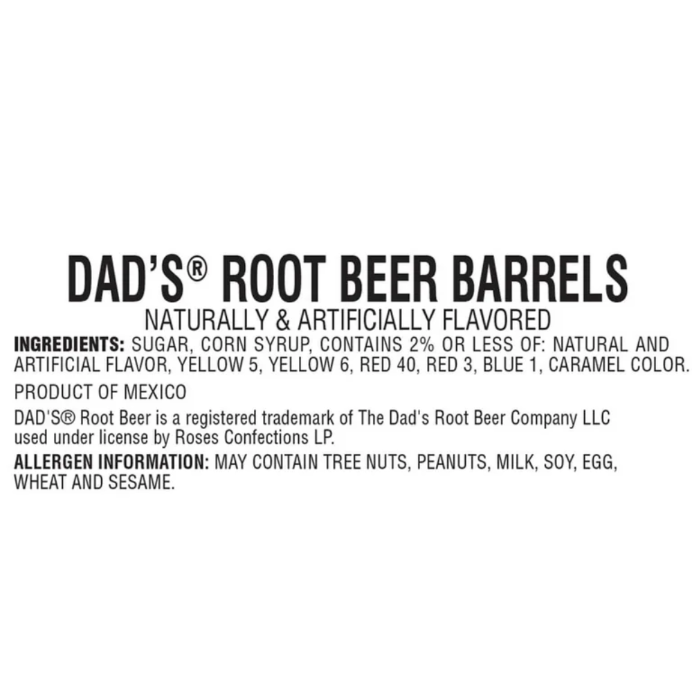 Dad's Root Beer Hard Candy Bulk Bag, Individually Wrapped Classic Soda Flavor Candy, Party & Snack Treats