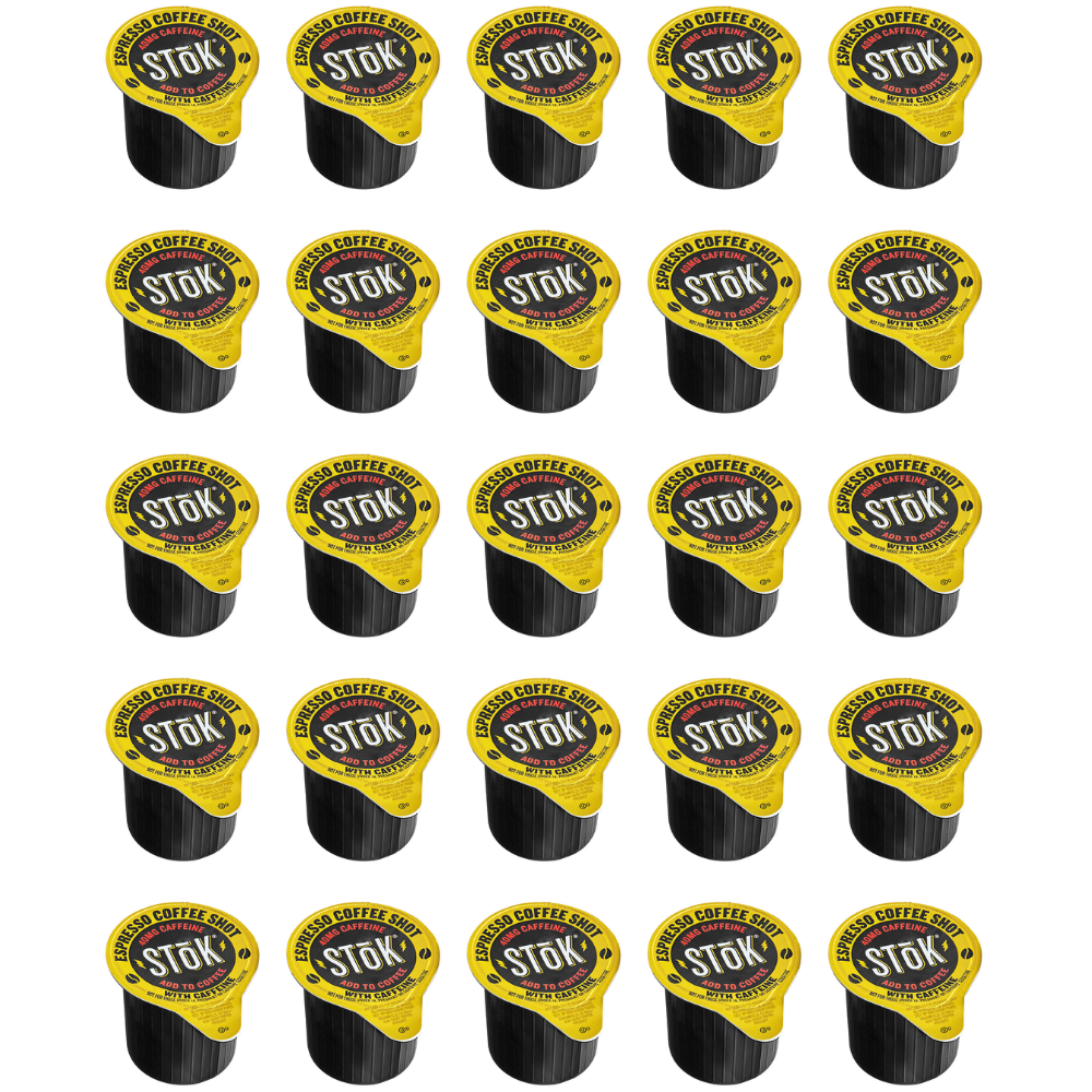 SToK Cold Brew Espresso Shots 25 Pack, 40mg Caffeine Single Serve Coffee Boosters, Ready to Drink Coffee Add-In Pods