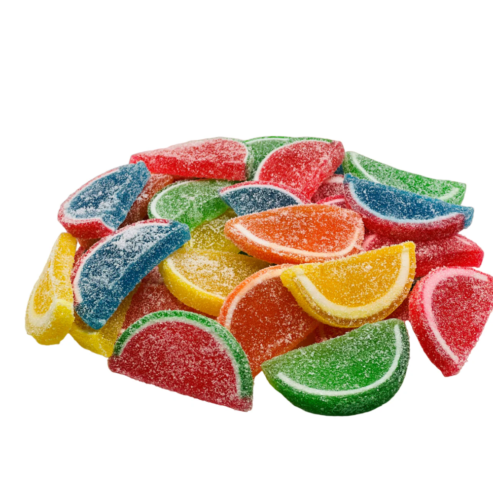 Classic Fruit Slice Candy 1 lb Bulk Pack, Assorted Citrus Flavors, Soft Chewy Jelly Candy, Vegan Gluten Free Kosher