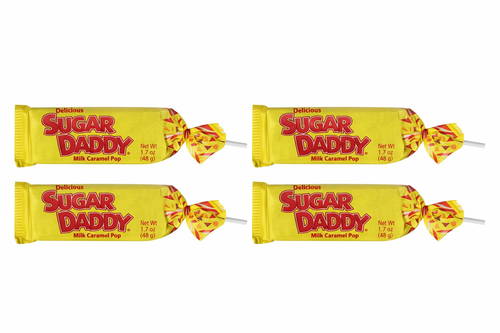 Sugar Daddy Milk Caramel Pops Bulk Pack 1/2 Pound