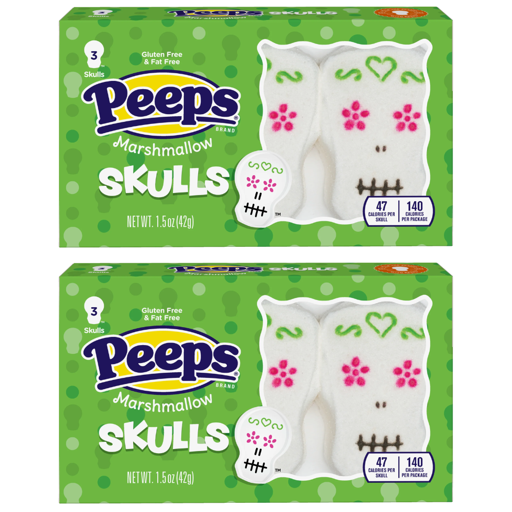 PEEPS Halloween Marshmallow Candy 2-Pack, Choose Ghosts, Monsters, Skulls or Pumpkins