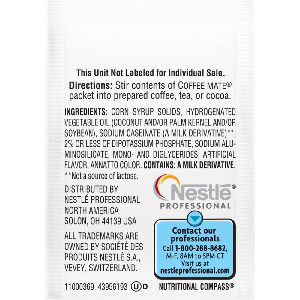 Coffee Mate Original Powdered Creamer 3 Gram Packets Bulk Bag – Single Serve Non-Dairy Coffee Creamer, No Refrigeration