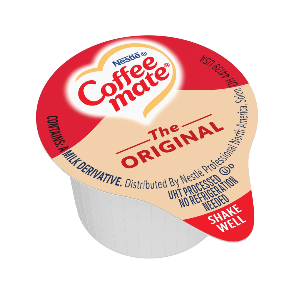 Coffee Mate Original Liquid Creamer Singles 4 Pack (50 Ct Each), 200 Total Cups, Non Dairy Coffee Creamer, No Refrigeration