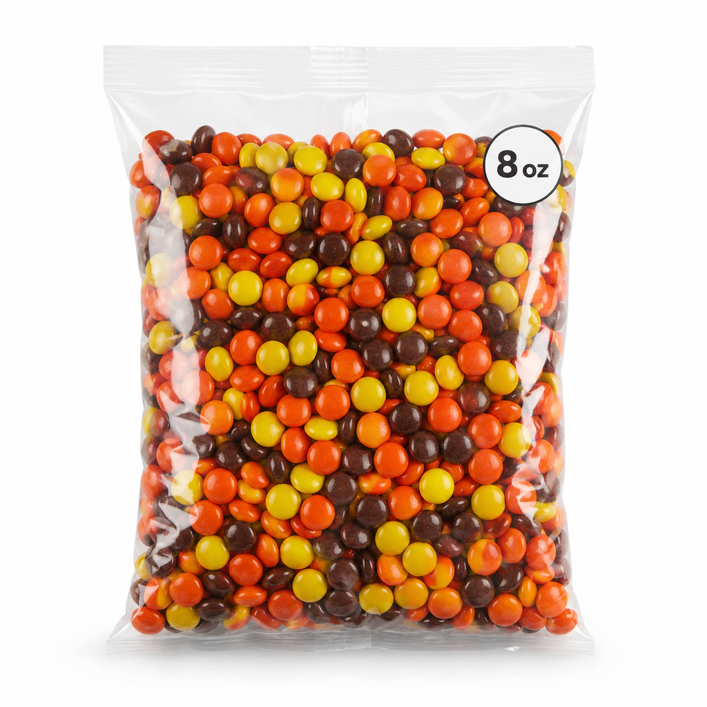 REESE'S PIECES Peanut Butter Candy Bulk Bag, Chocolate Candy Coated Peanut Butter Treats, Movie Theater Candy