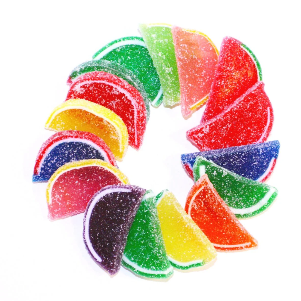 Classic Fruit Slice Candy 1 lb Bulk Pack, Assorted Citrus Flavors, Soft Chewy Jelly Candy, Vegan Gluten Free Kosher