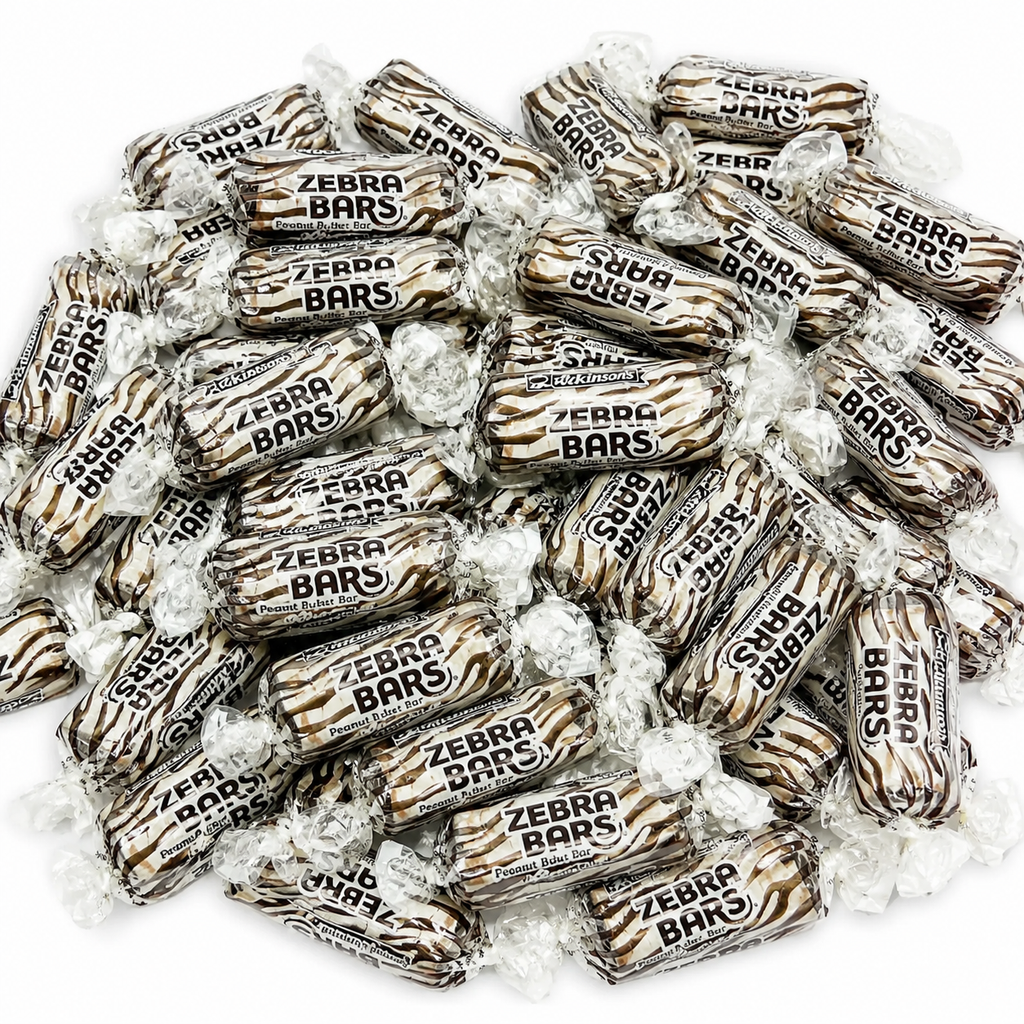 Zebra Bars Bulk Peanut Butter Candy | Individually Wrapped Sweet Treats