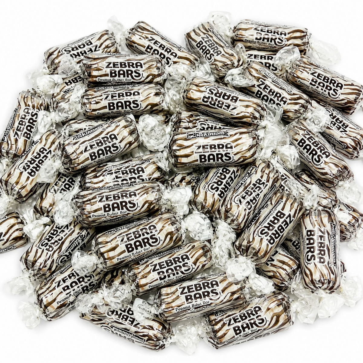 Zebra Bars Bulk Peanut Butter Candy | Individually Wrapped Sweet Treats