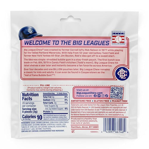 Big League Chew Blue Raspberry 12 Ct