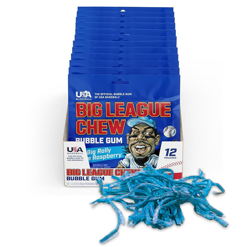 Big League Chew Blue Raspberry 12 Ct