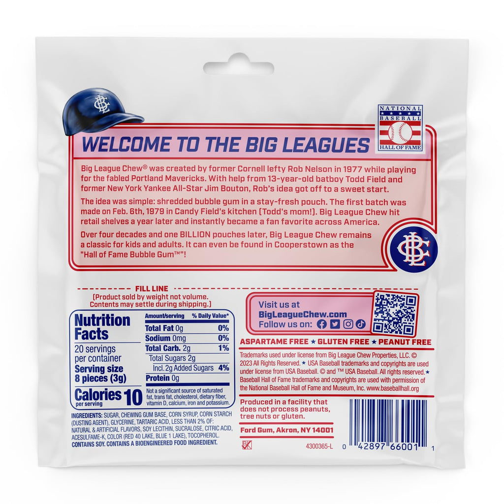 Big League Chew Grand Slam Grape 12 Ct