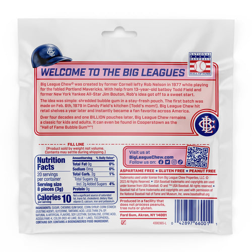 Big League Chew Grand Slam Grape 12 Ct