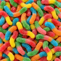 Sour Neon Gummy Worms, 6 Flavors - 1 lb