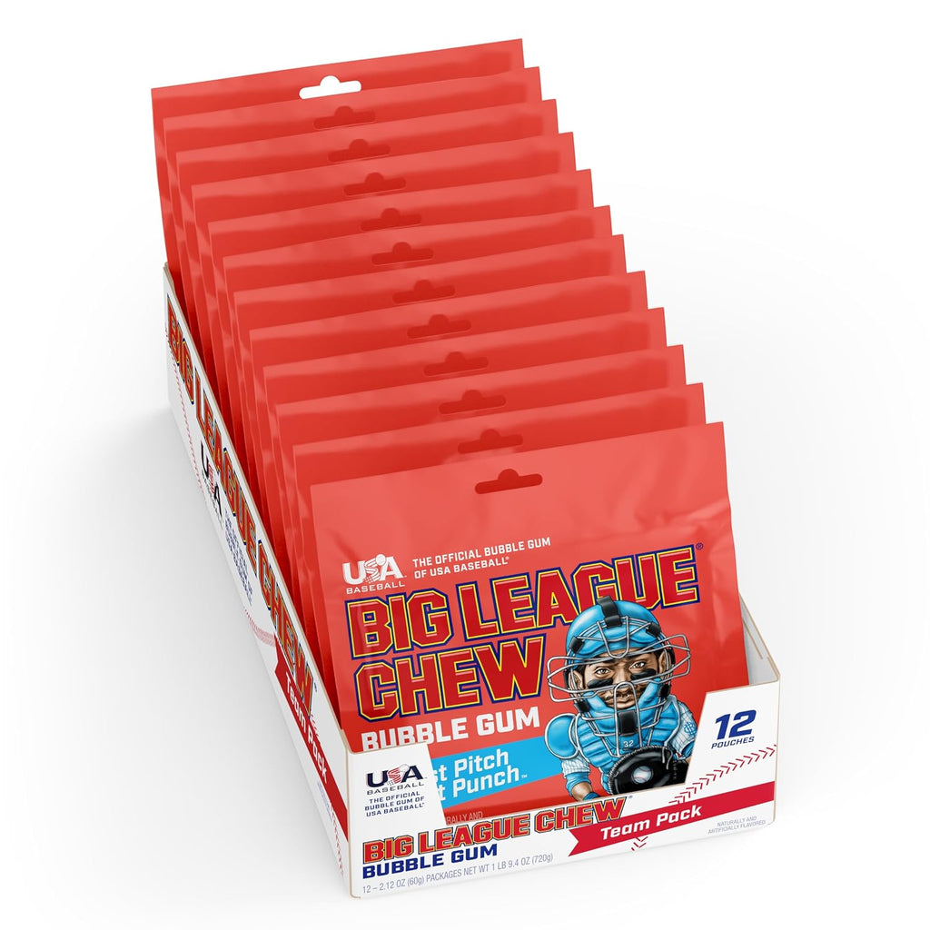 Big League Chew Fruit Punch 12 Ct