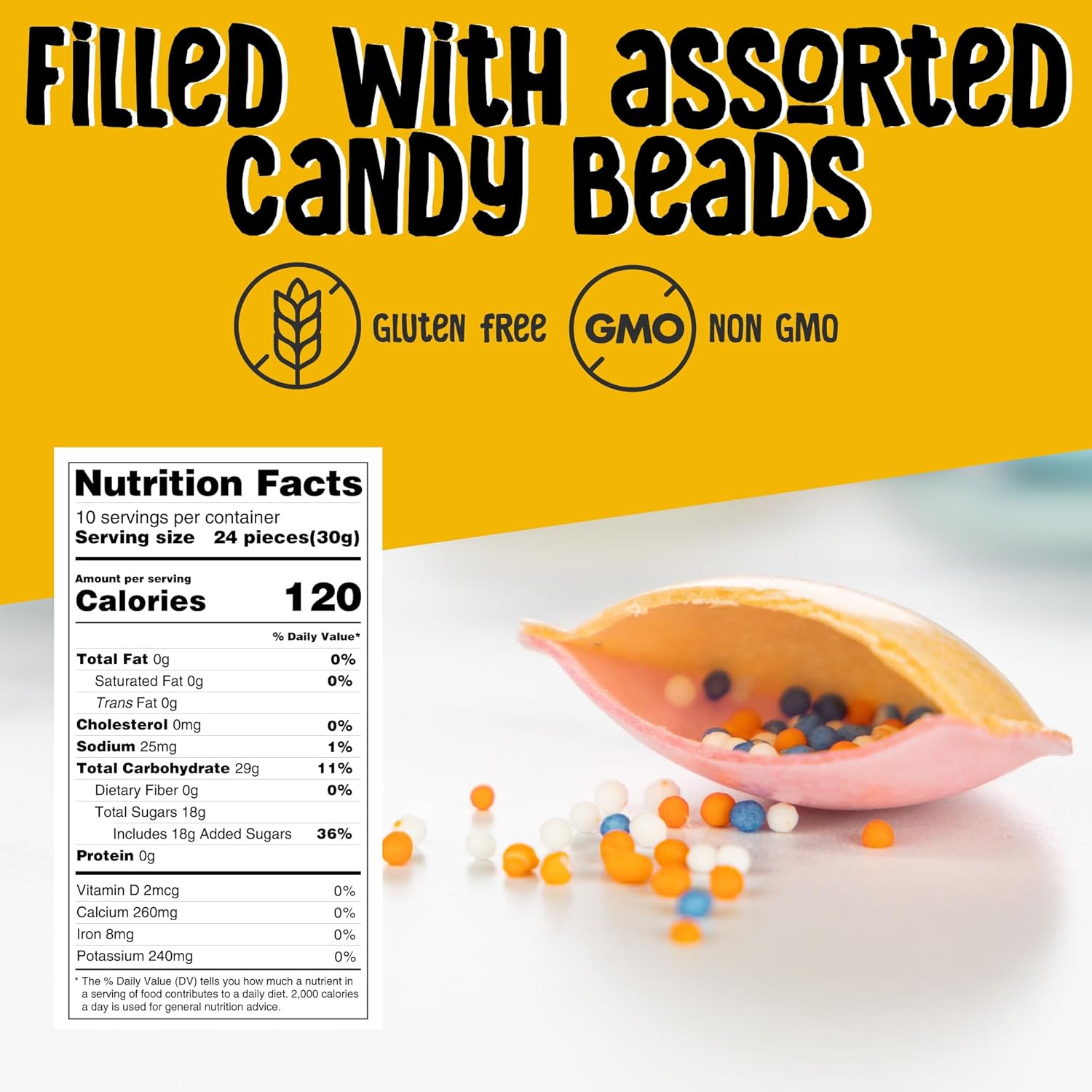 Gerrit’s Satellite Wafers Candy 240 Count Bulk Pack, Flying Saucer Candy with Assorted Candy Beads, Nostalgic Crispy Treat