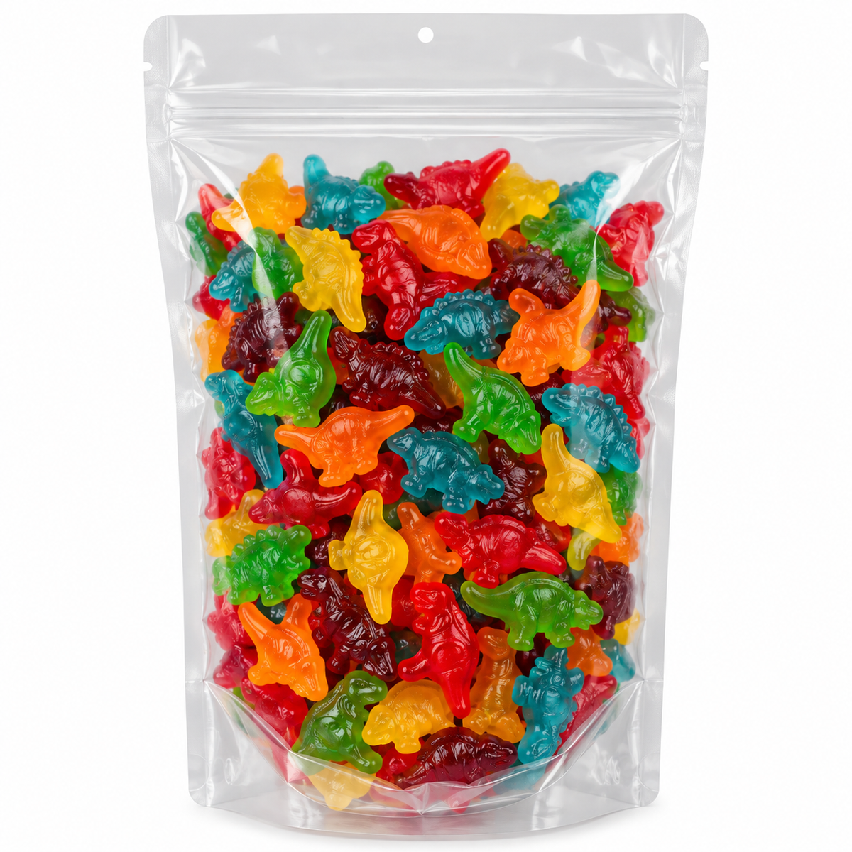 1 Pound Assorted Dinosaur Gummy Candy, Bulk Bag