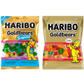 HARIBO Goldbears Gummy Candy 2 Pack Peg Bags, Original & Tropical Flavors, Chewy Gummies, Snack & Party Treats