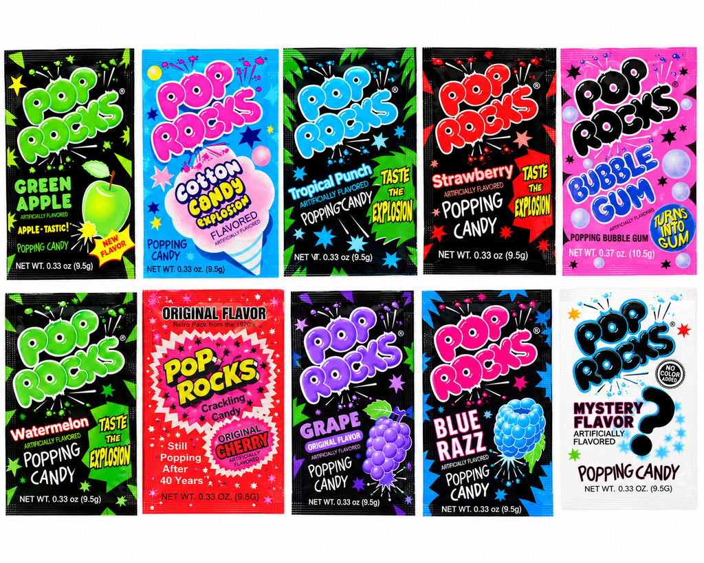 Pop Rocks Popping Candy 10 Pack Choose Your Flavor Fun Fizzy Crackling Candy Individual Packs Party Favors Snacks