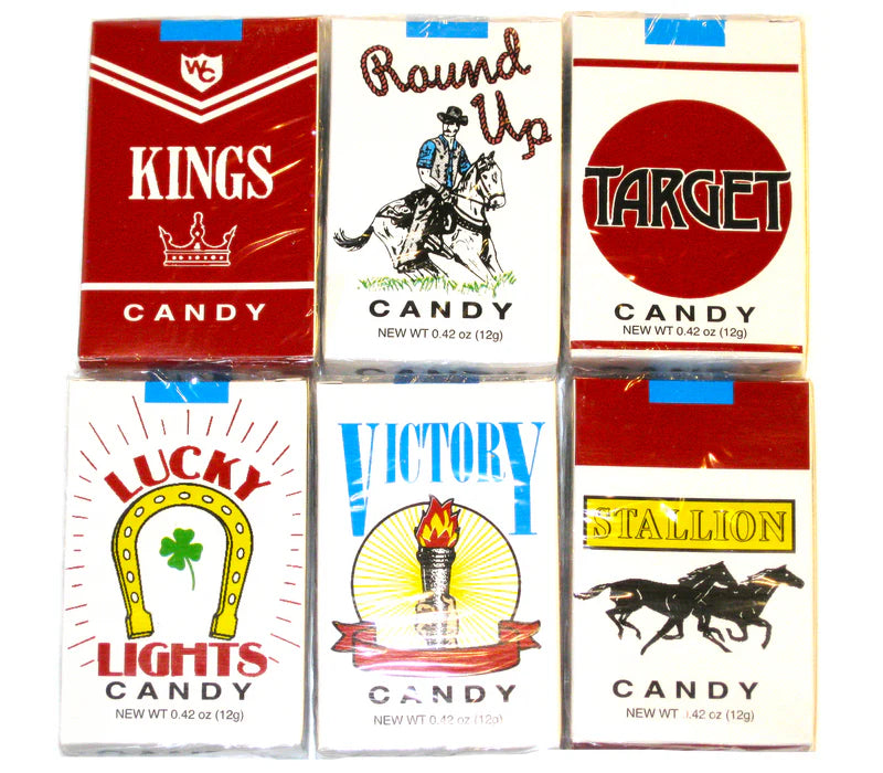 World Confections Candy Cigarettes 2 Boxes (24 Packs in Each), Classic Chalk Candy Sticks, Retro Candy Treat