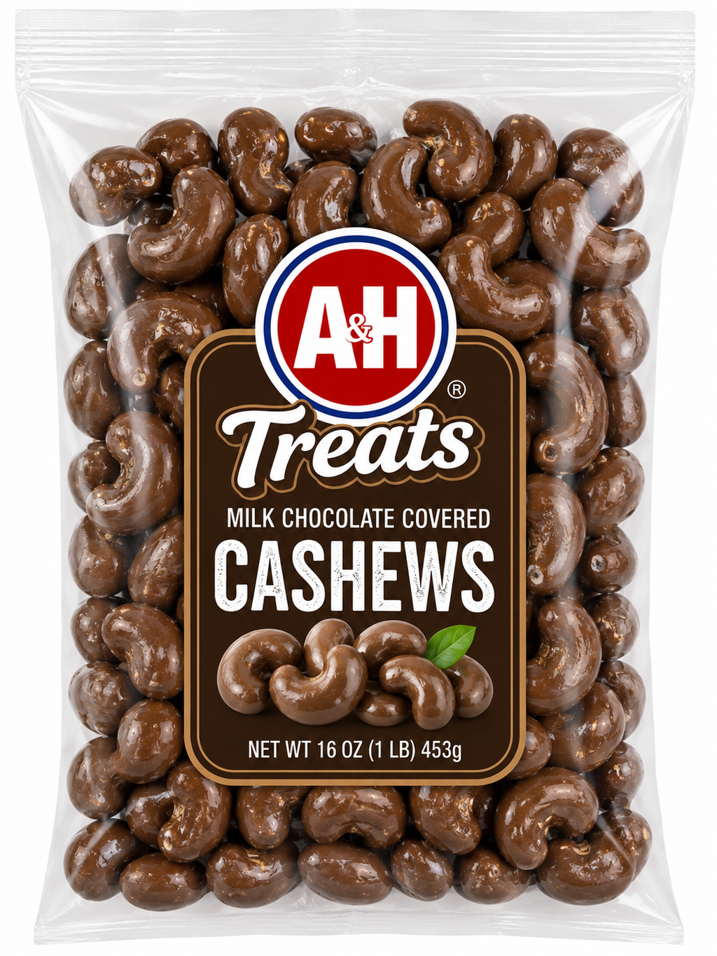 Milk Chocolate Covered Cashews 16 OZ Gourmet Chocolate Candy Snack with Premium Cashews