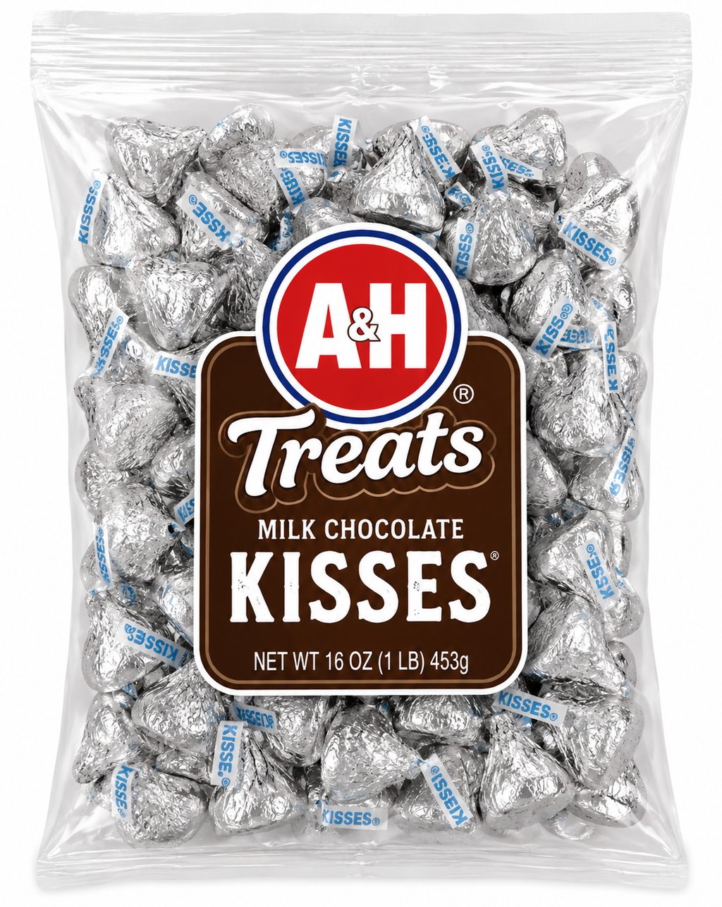 Milk Chocolate Kisses Candy 1 LB Individually Wrapped Chocolate Candy for Candy Bowls Parties Holidays and Sharing