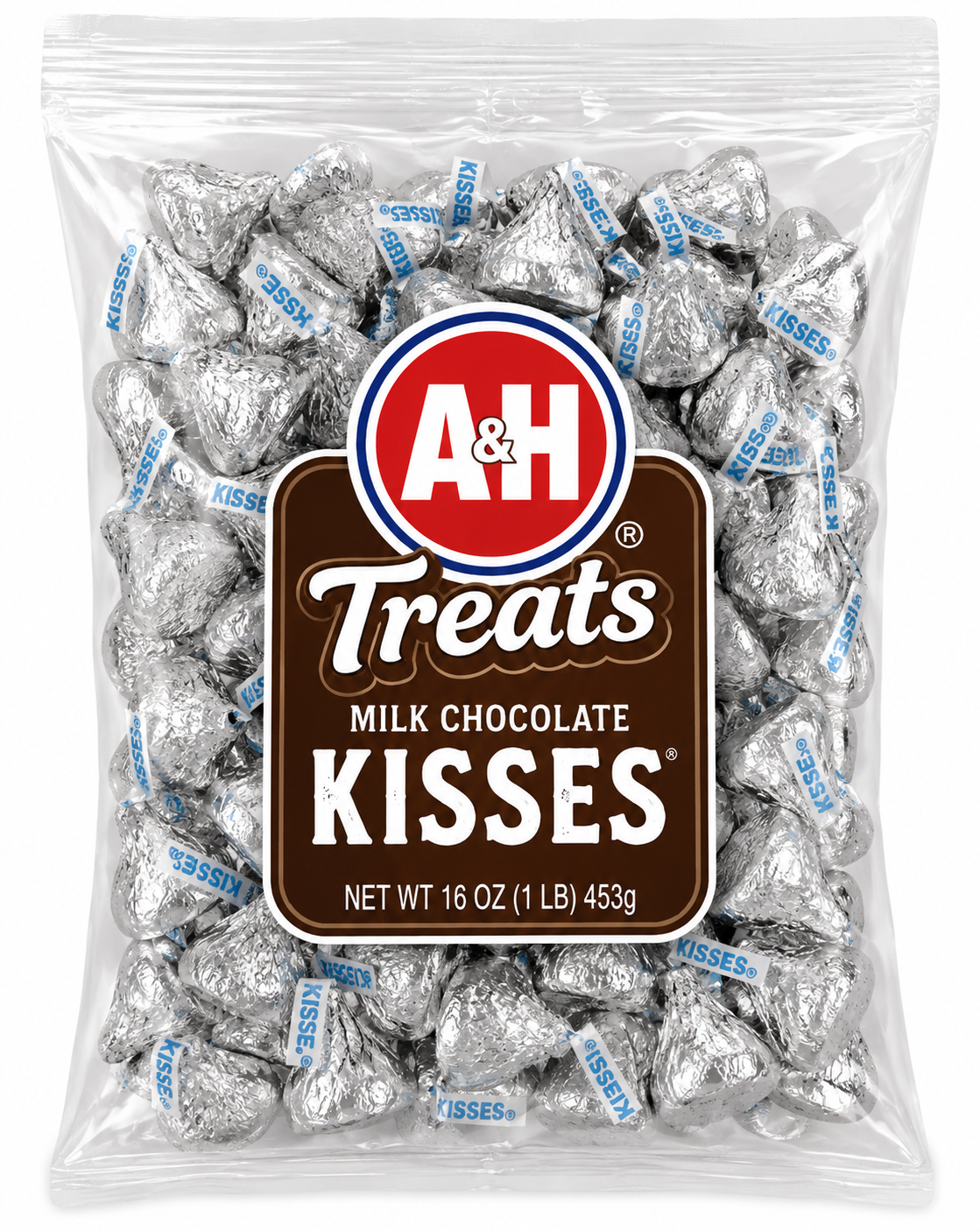 Milk Chocolate Kisses Candy 1 LB Individually Wrapped Chocolate Candy for Candy Bowls Parties Holidays and Sharing