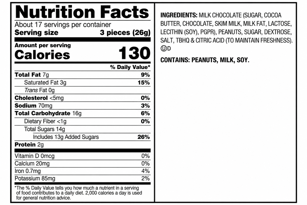 1 Pound Reese's Miniatures Cups Bulk Bag
