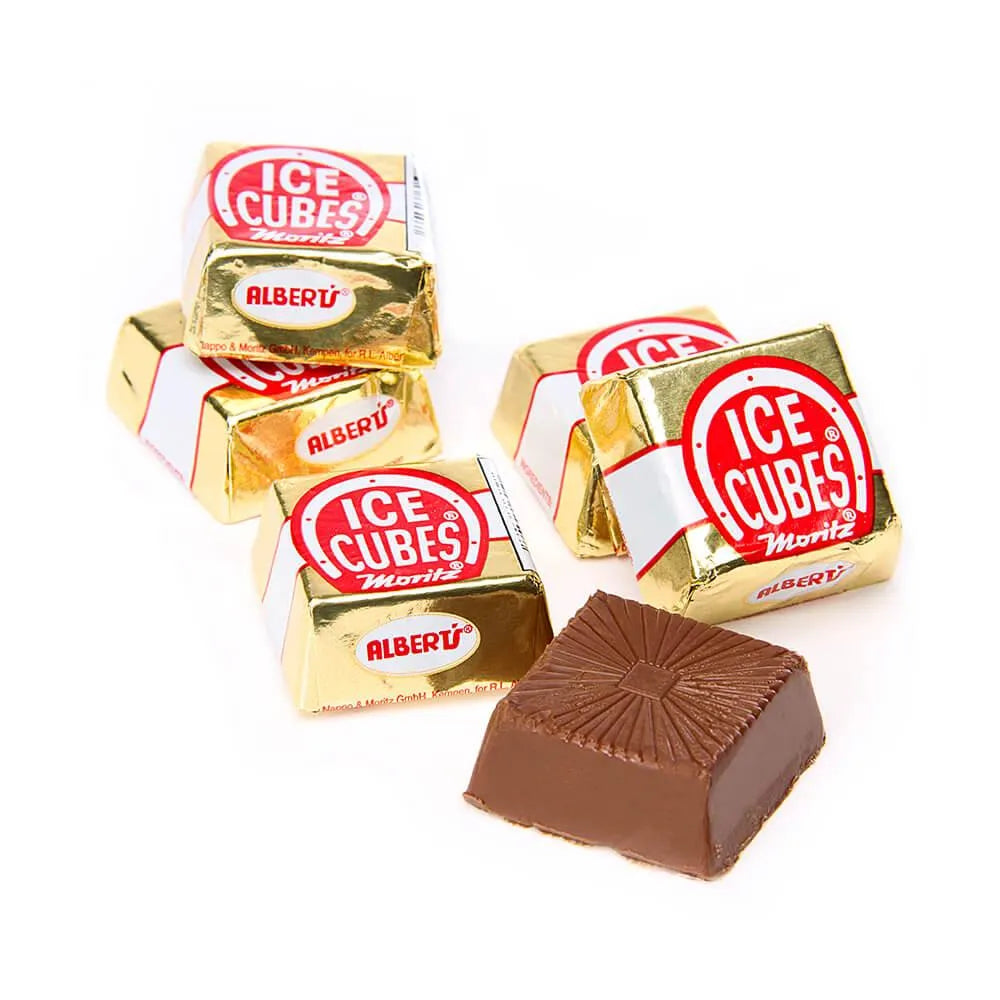 Albert's Chocolate Ice Cubes Candy 100 Count Tray, Individually Wrapped Creamy Chocolate Candy Squares, Classic Nostalgic Treat