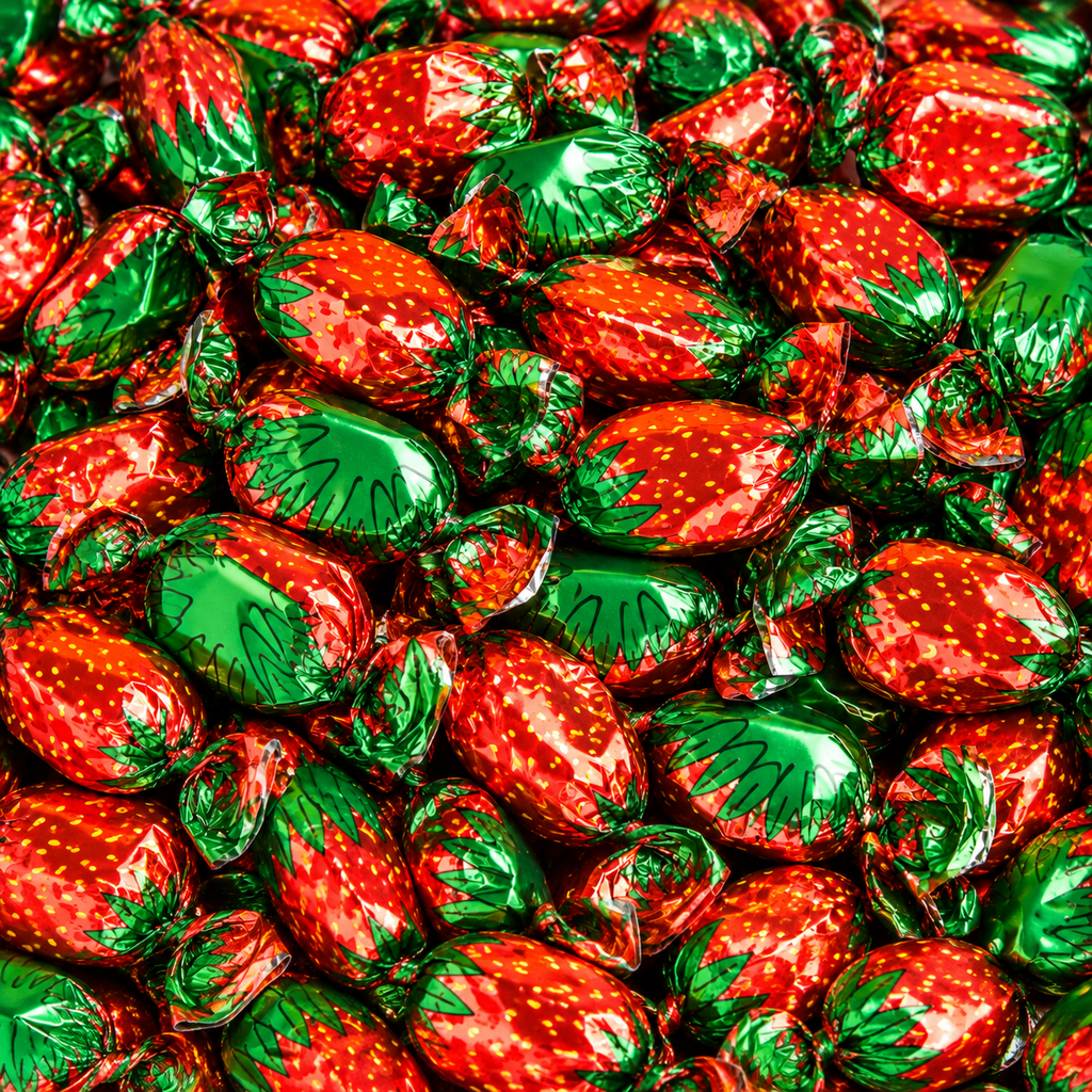 Strawberry Filled Bon Bons - 1 Pound Bulk