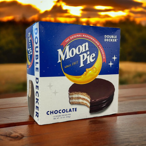 Chattanooga Moon Pie Double Decker Chocolate Cookies (12 Count), Marshmallow Sandwich Cookies, Classic Southern Snack Cakes