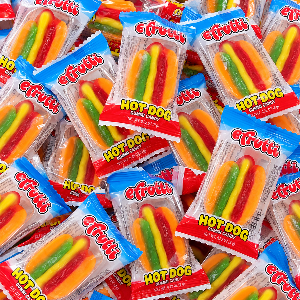 1 Pound Efrutti Gummy Hot Dog Bulk Bag