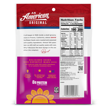DAVID Sunflower Jumbo Seeds Cinnamon Churro 5.25oz (Pack of 2)
