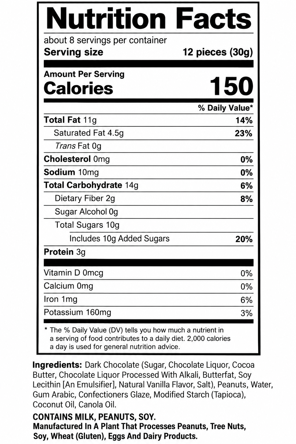 Chocolate Covered Nuts, 8 Oz Resealable Pouch – Choose