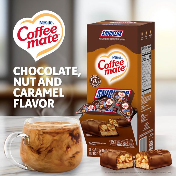 Coffee Mate Snickers, 50 Count